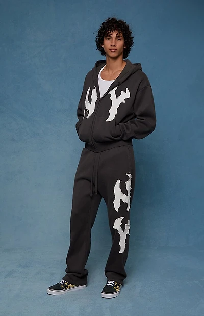 Pacsun NY Raw Applique Baggy Sweatpants