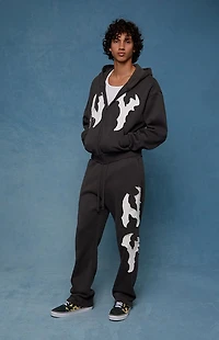 Pacsun NY Raw Applique Baggy Sweatpants