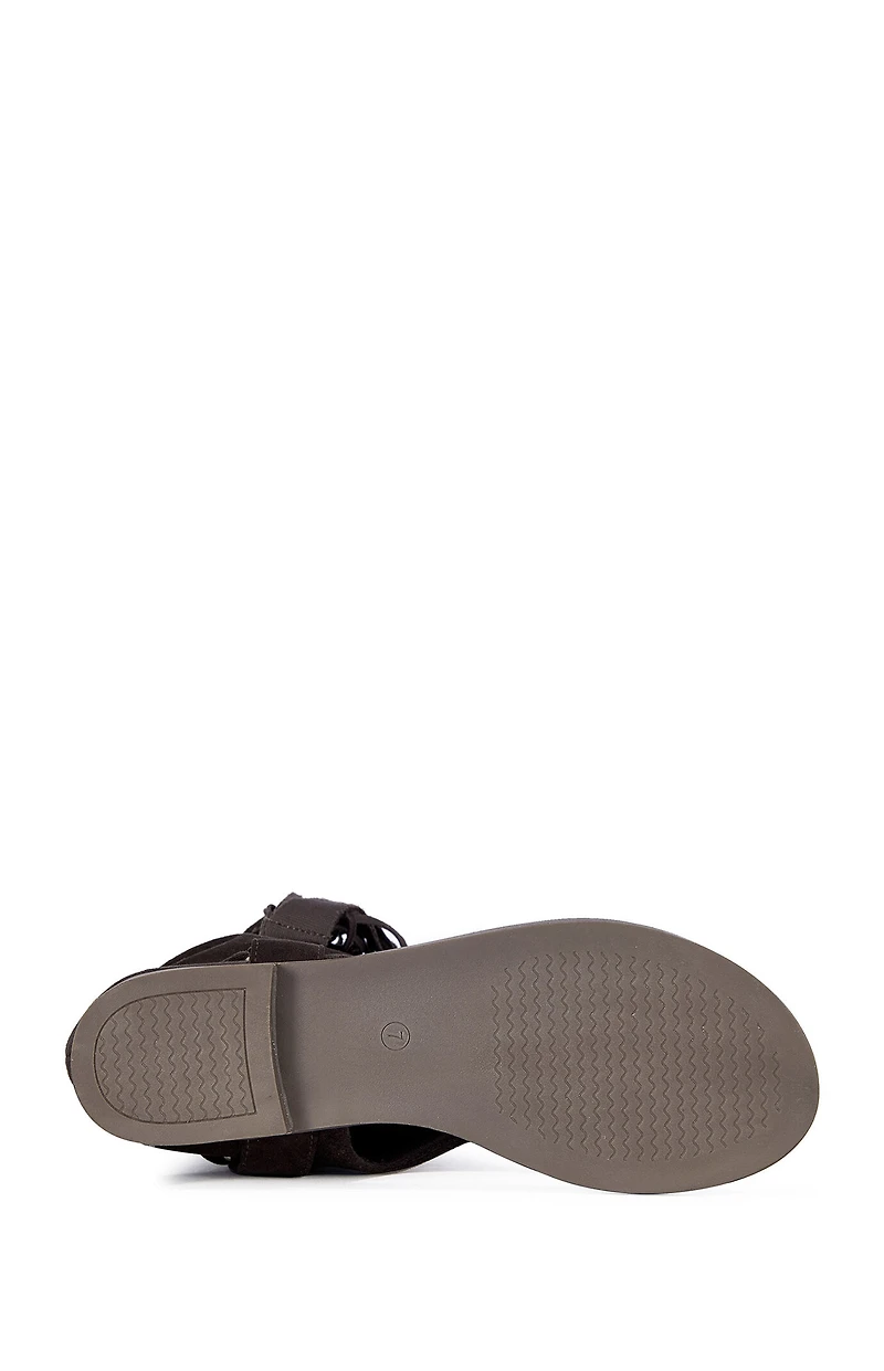 AZALEA WANG Women's Rainer Chocolate Sandals