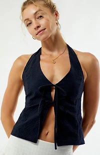 Rhythm Louise Checker Halter Top