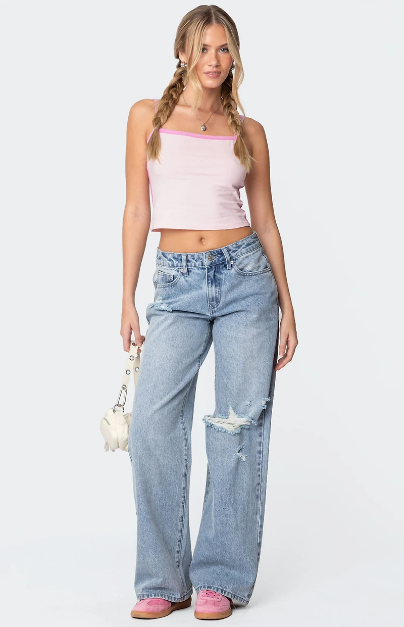 Edikted Francesca Contrast Tank Top