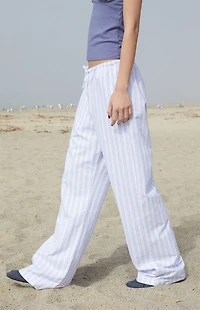 John Galt Blue & White Striped Anastasia Lounge Pants
