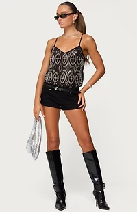 Edikted Kaleesy Beaded Tank Top