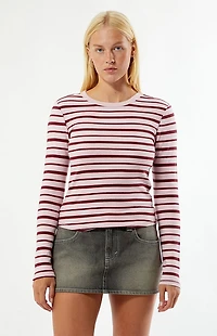 Your Favorite Jamie Striped Long Sleeve Crew Neck Top