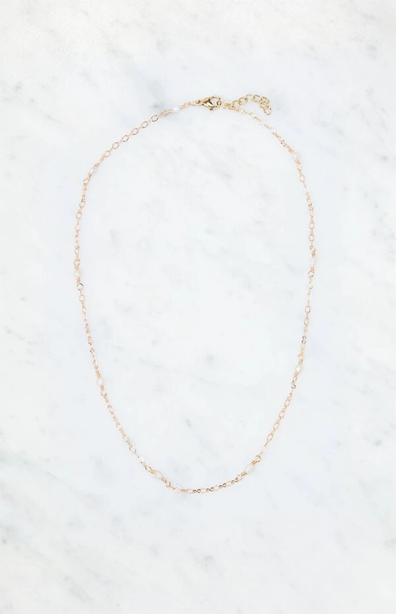 John Galt Chain Pearl Necklace