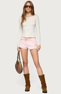 Edikted Semi Sheer Long Sleeve Top