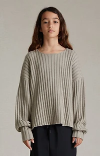 Fear of God ESSENTIALS Kids Seal Raw Neck Sweater