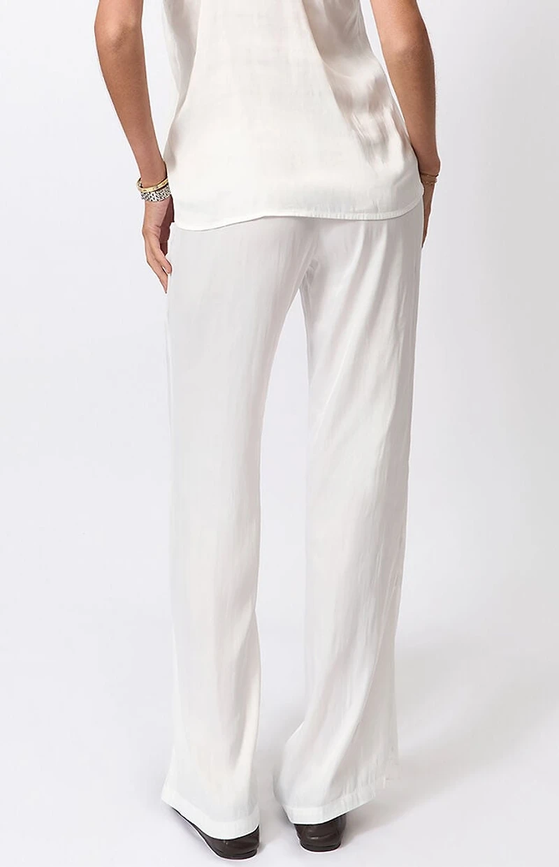 WEWOREWHAT White Silky Pull-On Pants