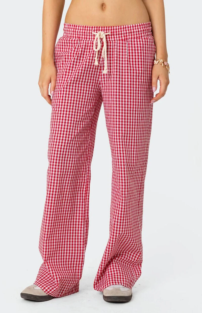 Edikted Taya Gingham Pants