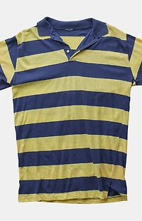 PS VINTAGE '90s Striped Navy Polo Top