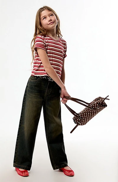 Pacsun Kids Baggy Jeans Dark Blue Tint