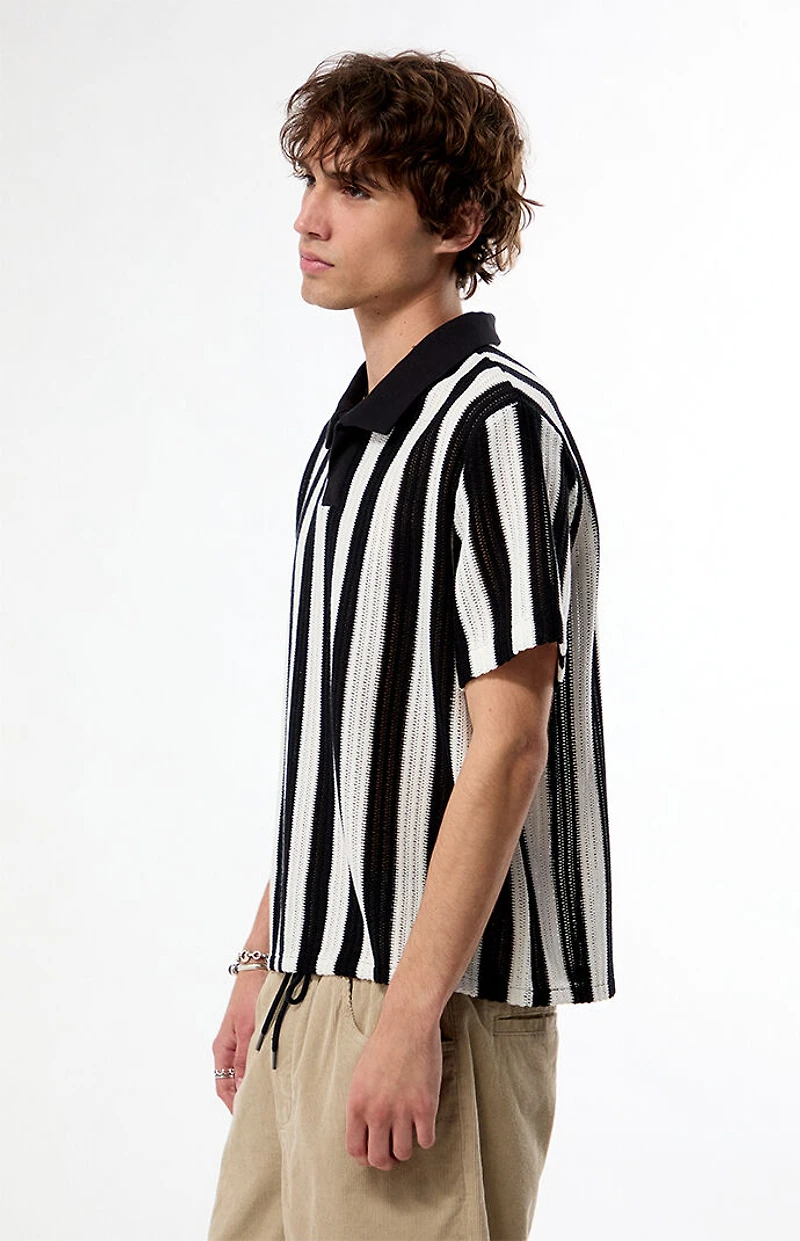 Pacsun Shade Striped Knit Polo Shirt