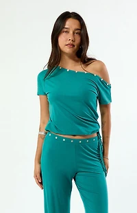 Beverly and Beck Hallie Shell Off-The-Shoulder Top