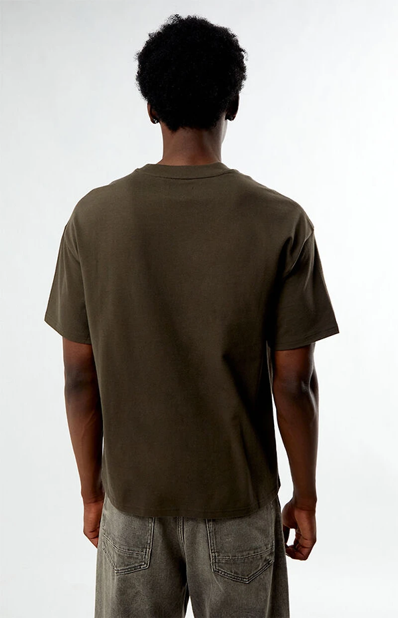Pacsun Brown Textured T-Shirt