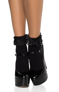 Leg Avenue Costume Diem Lace Ruffle Anklet Socks