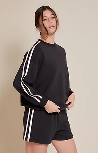 PAC 1980 Active Black Stripe Bias Sweatshirt