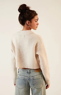 LA Hearts Gabriela Waffle Knit Collared Sweater