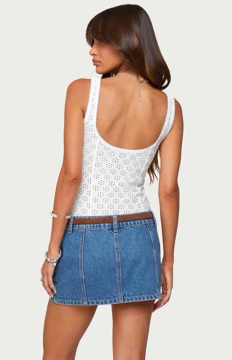 Edikted Clementina Eyelet Bodysuit