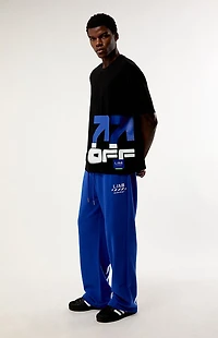 L/AB c/o Off-White Diagonal Open Hem Relaxed Sweatpants
