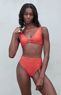 Rhythm Pacific Ribbed Triangle Bikini Top