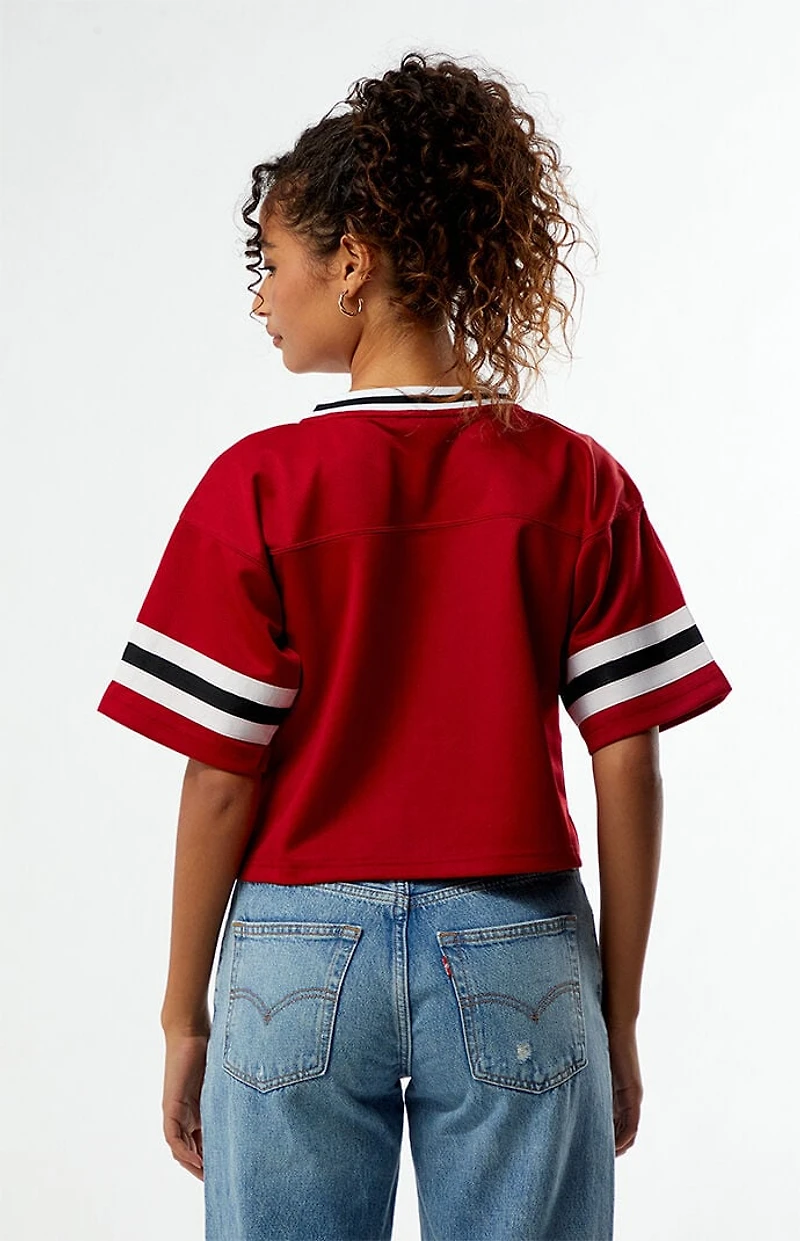 HYPE & VICE Oklahoma Sooners Cropped Football Jersey