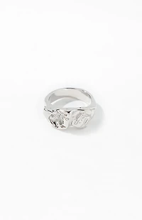 Pacsun Silver Hammered Ring