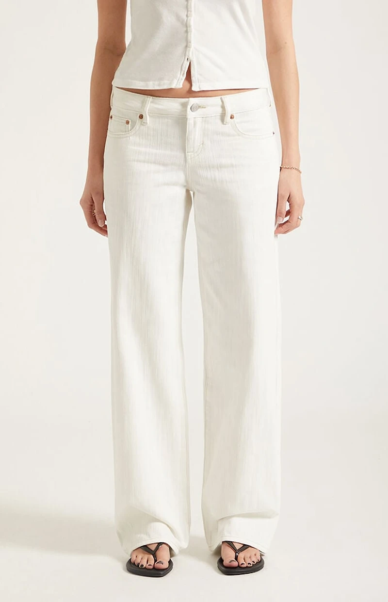 Pacsun Zoe Low Rise Girlfriend Jeans White