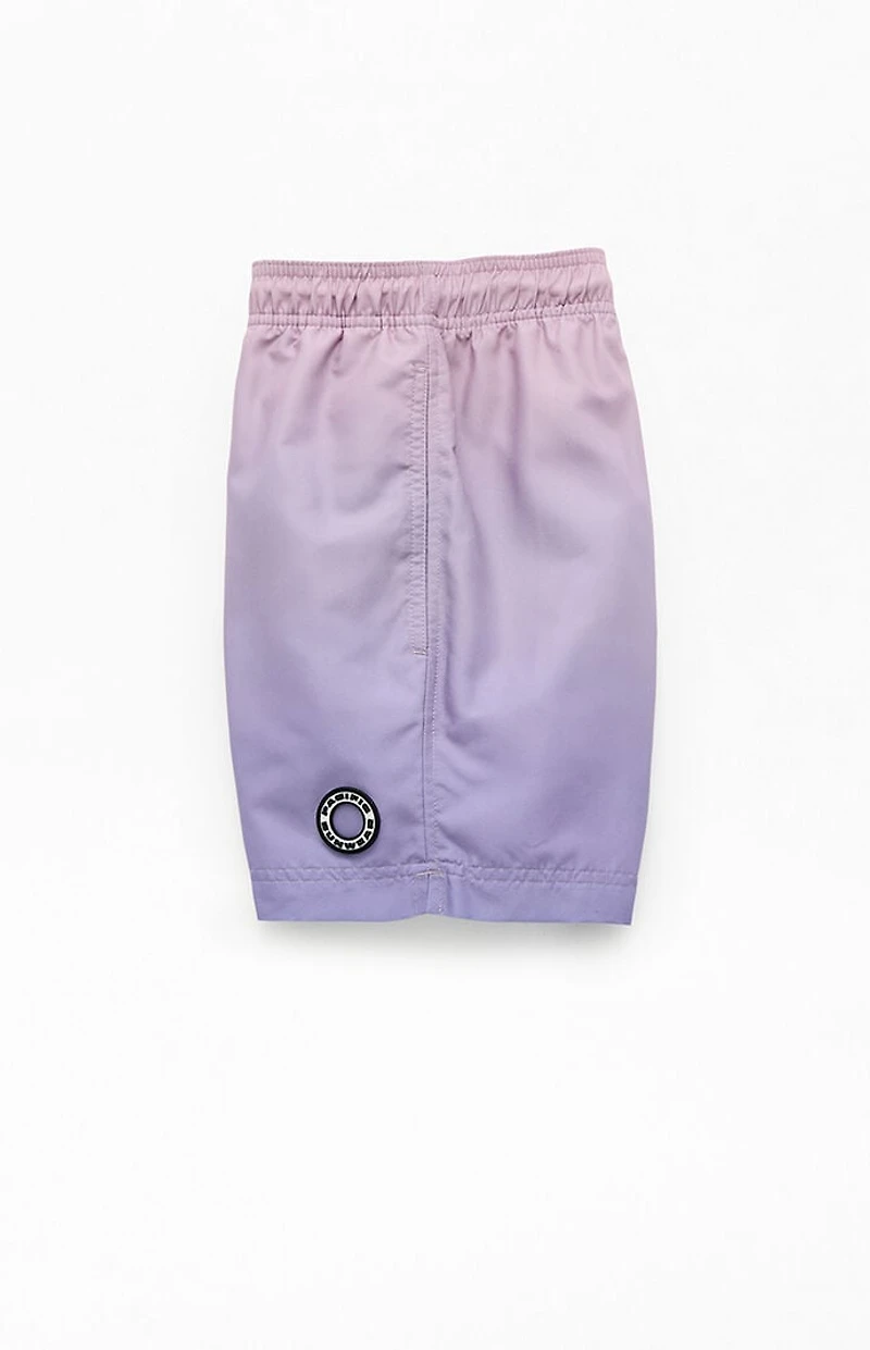 Pacsun Purple Gradient Eco 4.5" Swim Trunks