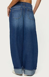 Edikted Kella Extra Oversized Low Rise Jeans