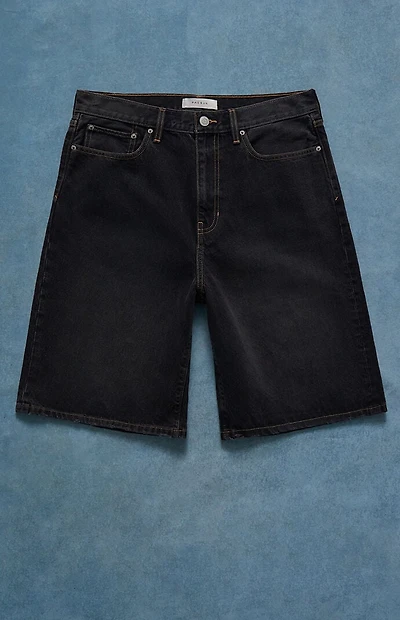 Pacsun Austin Extreme Baggy Denim Shorts Washed Black