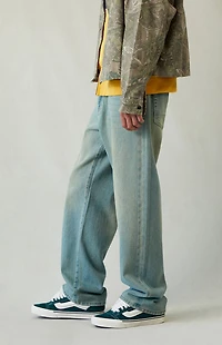 Pacsun Dylan Baggy Jeans Light Blue Green Tinted