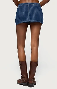 Edikted Camelia Denim Mini Skort