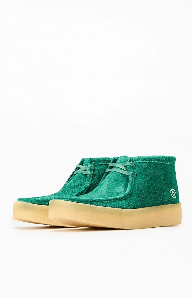 Clarks x Hidden NY Green Suede Wallabee Cup Boots