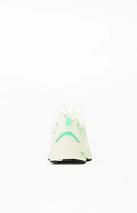 New Balance White & Green 530 Sneakers