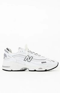 New Balance White & Grey 1000 Shoes