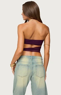Edikted Amaro Strapless Side Tie Top