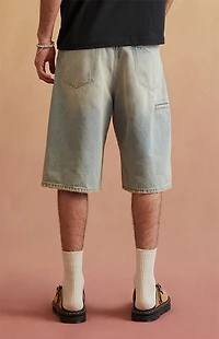RARE DNM EDIT Light Blue Baggy Denim Shorts