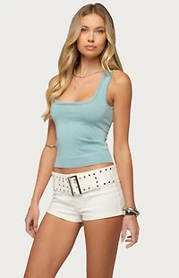 Edikted Annya Sequin Cutout Knit Top