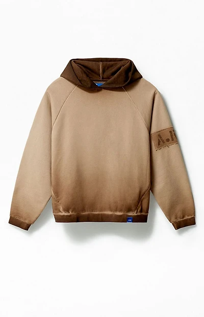 A.R.C. Brown Vintage Wash Heavyweight Oversized Fleece Hoodie