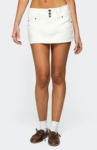Edikted Mckinley Denim Mini Skirt