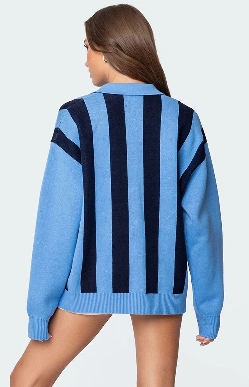 Edikted Larson Oversized Polo Sweater