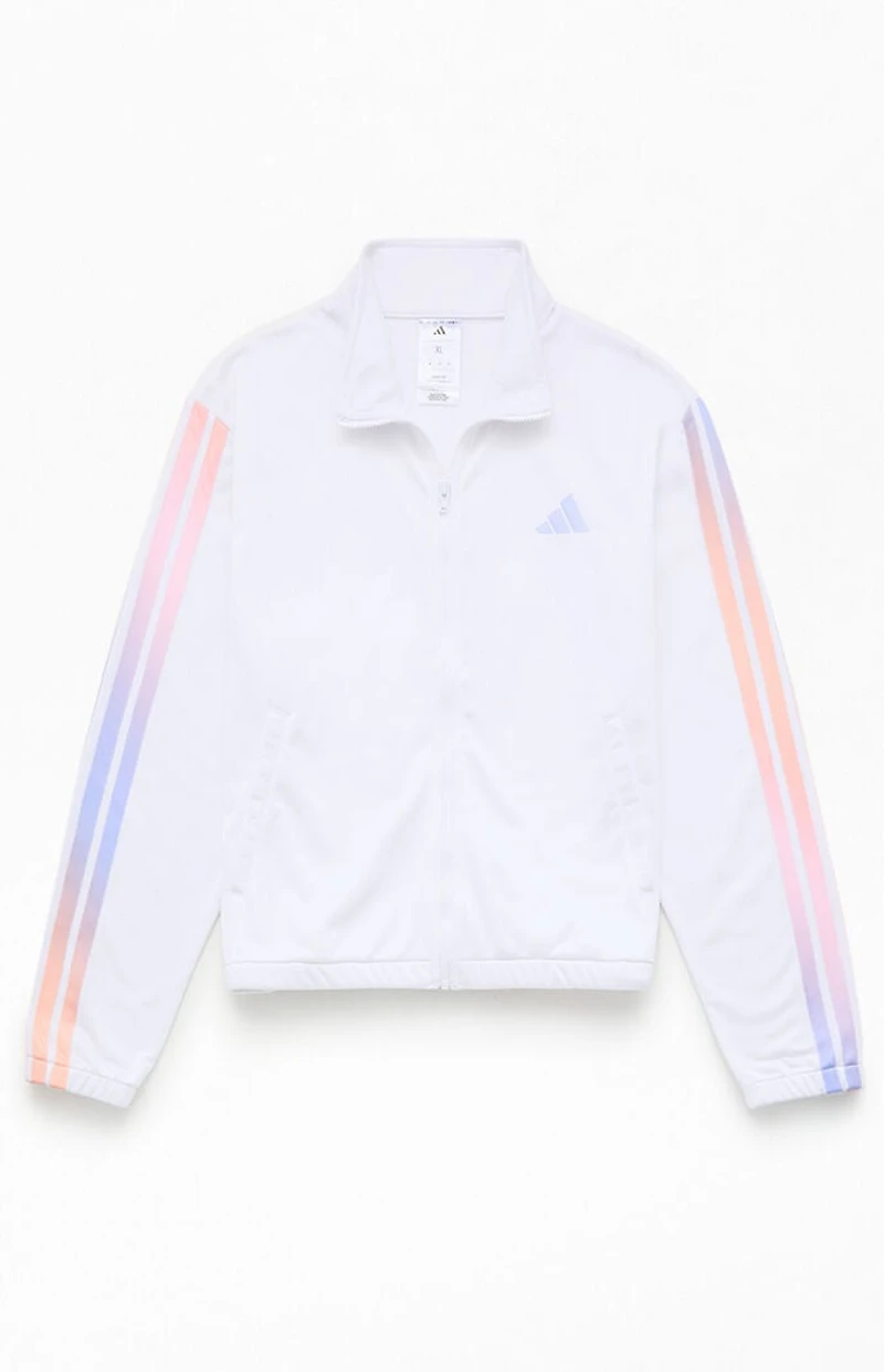 adidas Kids White Aop Track Jacket