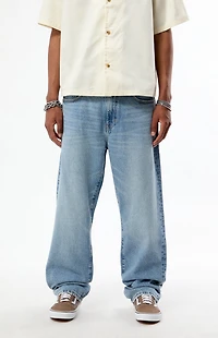 Pacsun Logan Relaxed Straight Jeans Light Blue