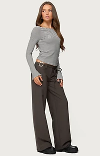 Edikted Leyna Striped Off Shoulder Top