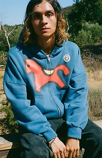 UNDER A BURNING SUN Horse Logo Full Zip Hoodie