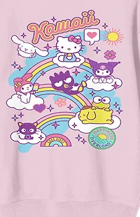 Hello Kitty & Friends Riding Rainbow Crew Neck Sweatshirt