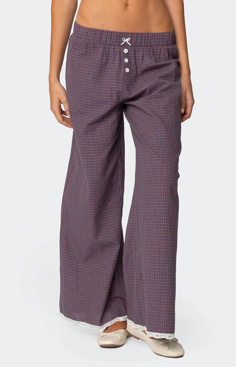 Edikted Dakota Plaid Pants