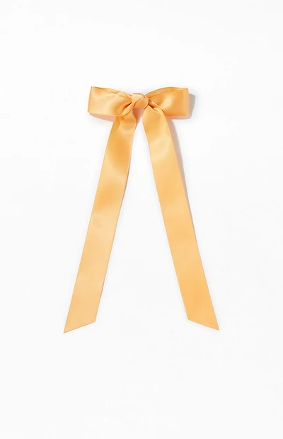 LA Hearts Orange Satin Bow Barrette