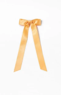 LA Hearts Orange Satin Bow Barrette