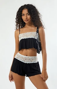 Est. PAC 1980 Lace Trim Lounge Shorts